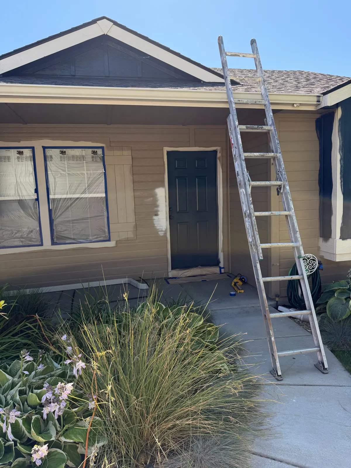 Exterior repaint in Middleton, ID by Glenn Painting Co (in progress)