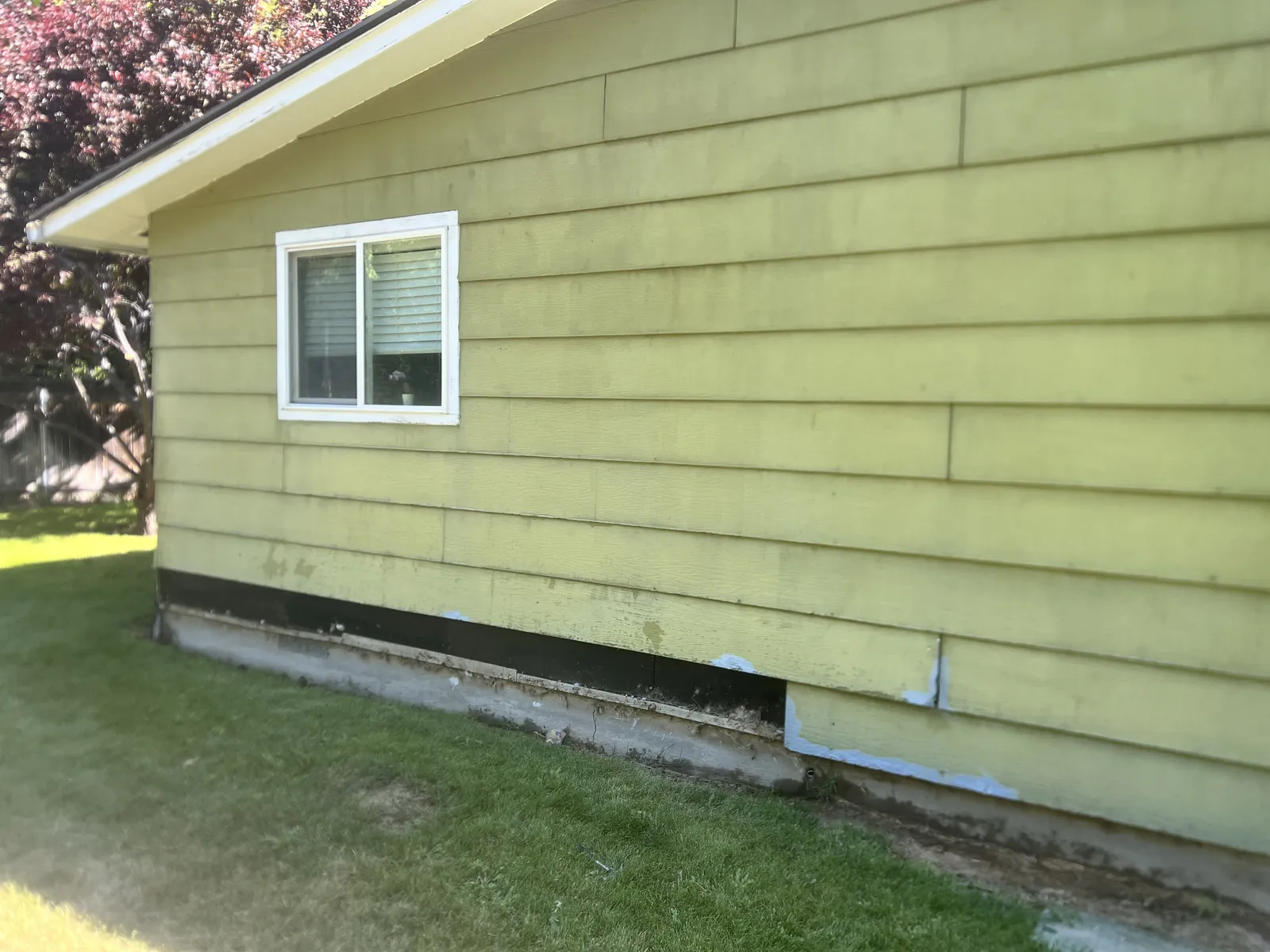 Siding repair before by Glenn Painting Co
